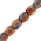 Czech Fire polished faceted glass beads 4mm Crystal sunset full matted